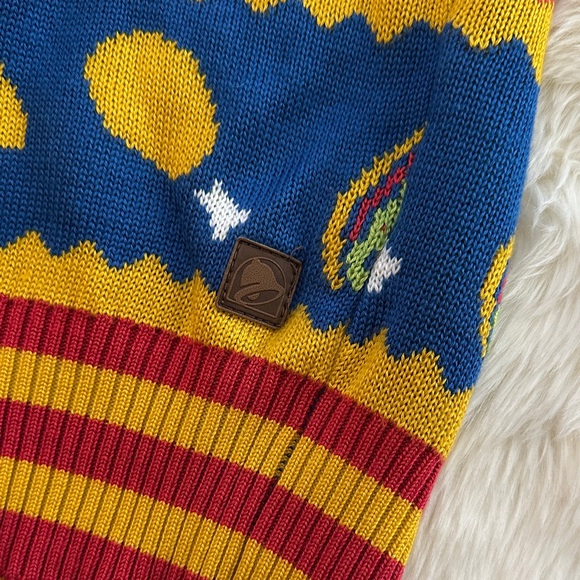 Tipsy Elves Festive Friendsgiving Sweater & Leggings - Blue, Red, Yellow - Picture 5 of 10